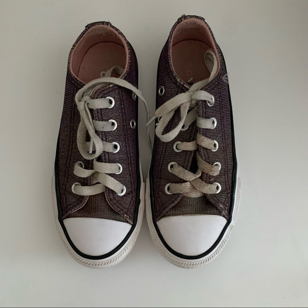 Junior Converse Low Top Sneakers Metallic
